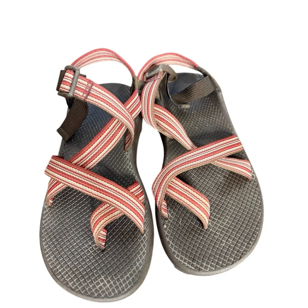 Chaco Women's Z1 Unaweep Sandal Size 9 red White Hike Trail‎ Camp Water Sports
